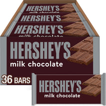 Hersheys milk chocolate bulk candy bars, 36 count, 1.55 oz each, kosher and gluten free