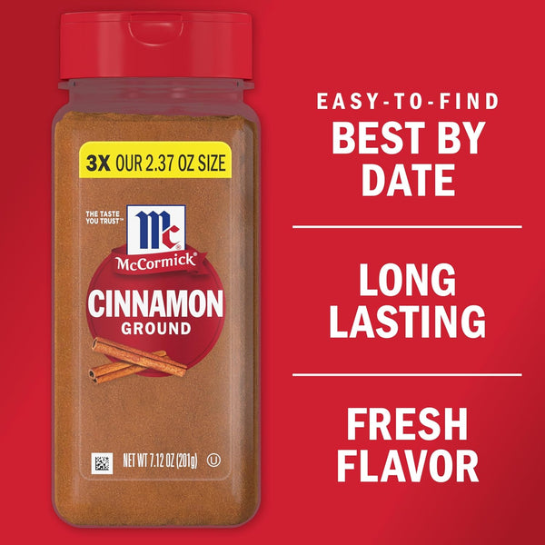 McCormick Ground Cinnamon Non-GMO Aged Up to 15 Years Rich Flavor for Baking and Cooking 7.12 oz