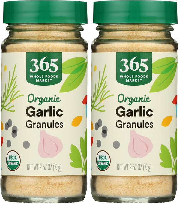 365 by Whole Foods Market Organic Garlic Granules, 2.57 Oz Convenient Seasoning