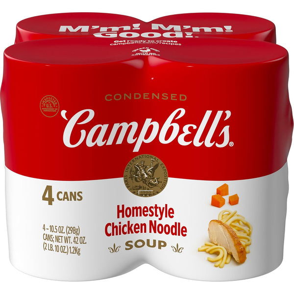 Campbell's Condensed Chicken Noodle Soup, 10.75 Oz Can, Pack of 4