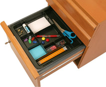 Adjustable drawer organizer tray for office and home use