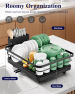 Kitsure Dish Drying Rack for Kitchen Counter Stainless Steel Sink Organization and Storage Essentials