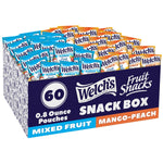 Welch's Gluten Free Mixed Fruit & Mango Peach Snack Packs, 60 x 0.8oz, Stocking Stuffers