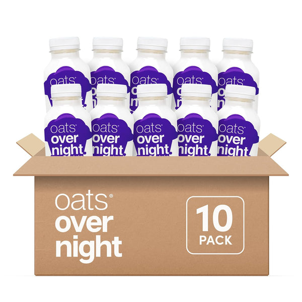 Oats Overnight Maple Brown Sugar Overnight Oats, High Protein Oatmeal Shake (15g Protein) – Just Add Water Breakfast, Gluten Free, Non-GMO, Meal Replacement Drink (2.1 oz, 10 Pack)