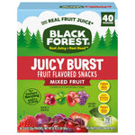 Black Forest, Juicy Burst, 0.8 oz, 40 ct, Mixed Fruit Flavored Snacks, Real Fruit Juice