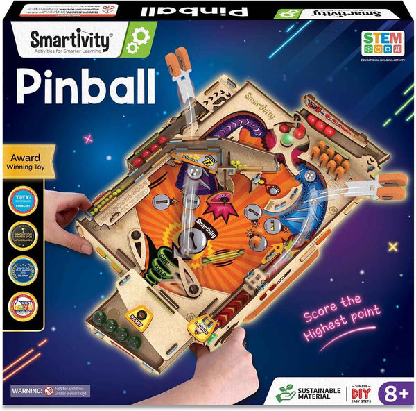 smartivity diy pinball machine for kids 8-14 years old, global award winning arcade game, stem toy for boys & girls