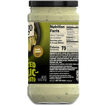 Prego Creamy Roasted Garlic Pesto Pasta Sauce, 14.5 oz Jar, No Added Sugars, Real Basil