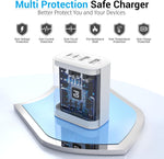 40W 4 Ports USB-C Wall Charger Plug Fast Charging Multiport Adapter