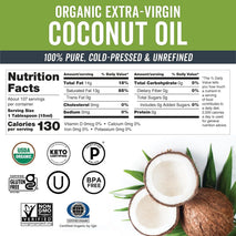 viva naturals 54 fl oz unrefined cold-pressed extra virgin coconut oil