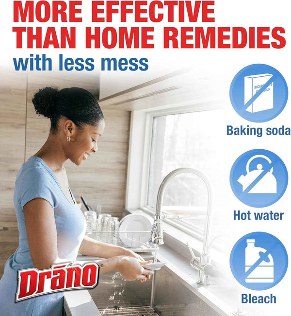 Drano Balance 32 Fl Oz Non-Corrosive Drain Clog Remover and Cleaner for All Pipes and Septic Tanks
