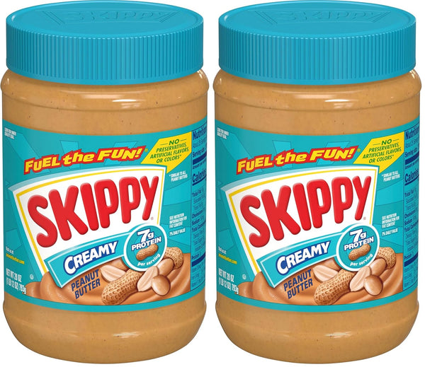 SKIPPY Creamy Peanut Butter, 28 Oz Jar - Smooth, Gluten-Free & Kosher