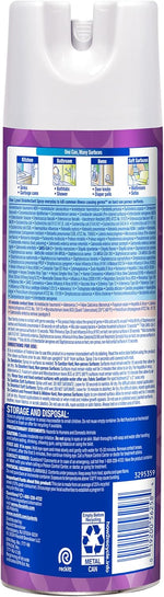 Lysol Disinfectant Spray, Household Cleaning Supplies, Disinfecting Multi-Purpose Room Spray, Antibacterial Sanitizer, Deodorizer, Kills Hantavirus, Lavender & Cotton Blossom, 19 Fl Oz (Pack of 2)