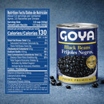 Goya Foods 15.5 Ounce Black Beans, 8 Pack, Gluten Free, Low Fat, Kosher