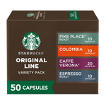 Starbucks by Nespresso Original Line, 50-count Espresso Pods Variety Pack
