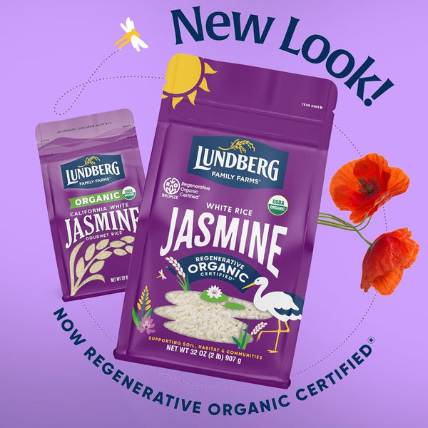 Lundberg Family Farms Organic Jasmine Rice, California White, 32 Oz