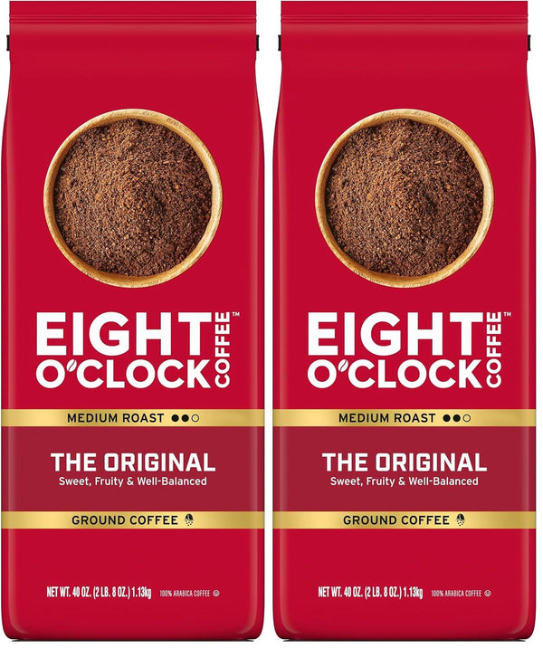 Eight O'Clock Coffee The Original Medium Roast Ground Coffee 30 Oz 100 Arabica Beans Pack of 1 Kosher