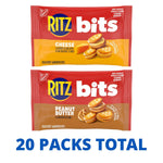 RITZ Bits Peanut Butter and Cheese Sandwich Crackers Variety Pack, 20 Snack Packs