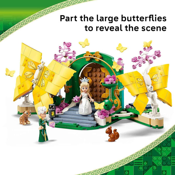 LEGO Wicked Glinda's Wedding Day building toy for kids, ages 8+, 75688, with 2 Minidolls and poseable butterflies