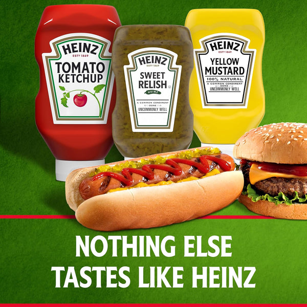 Heinz 12.7 fl oz Sweet Relish Bottle, Kosher Certified, Perfect for Hot Dogs and Burgers