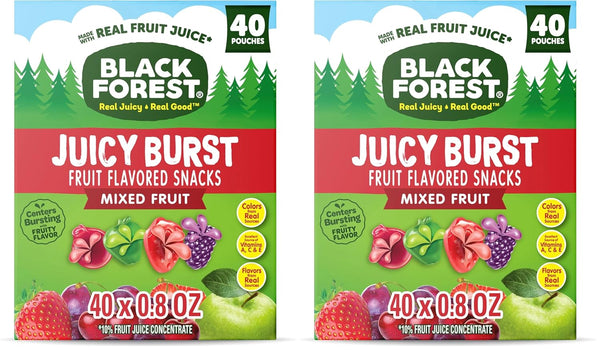 Black Forest Mixed Fruit Flavored Snacks, 0.8 oz, 40 count