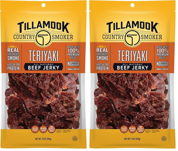 Tillamook Country Smoker Real Hardwood Smoked Beef Jerky, 10 Ounce