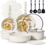 19-piece ceramic cookware set with non-stick coating and induction compatibility