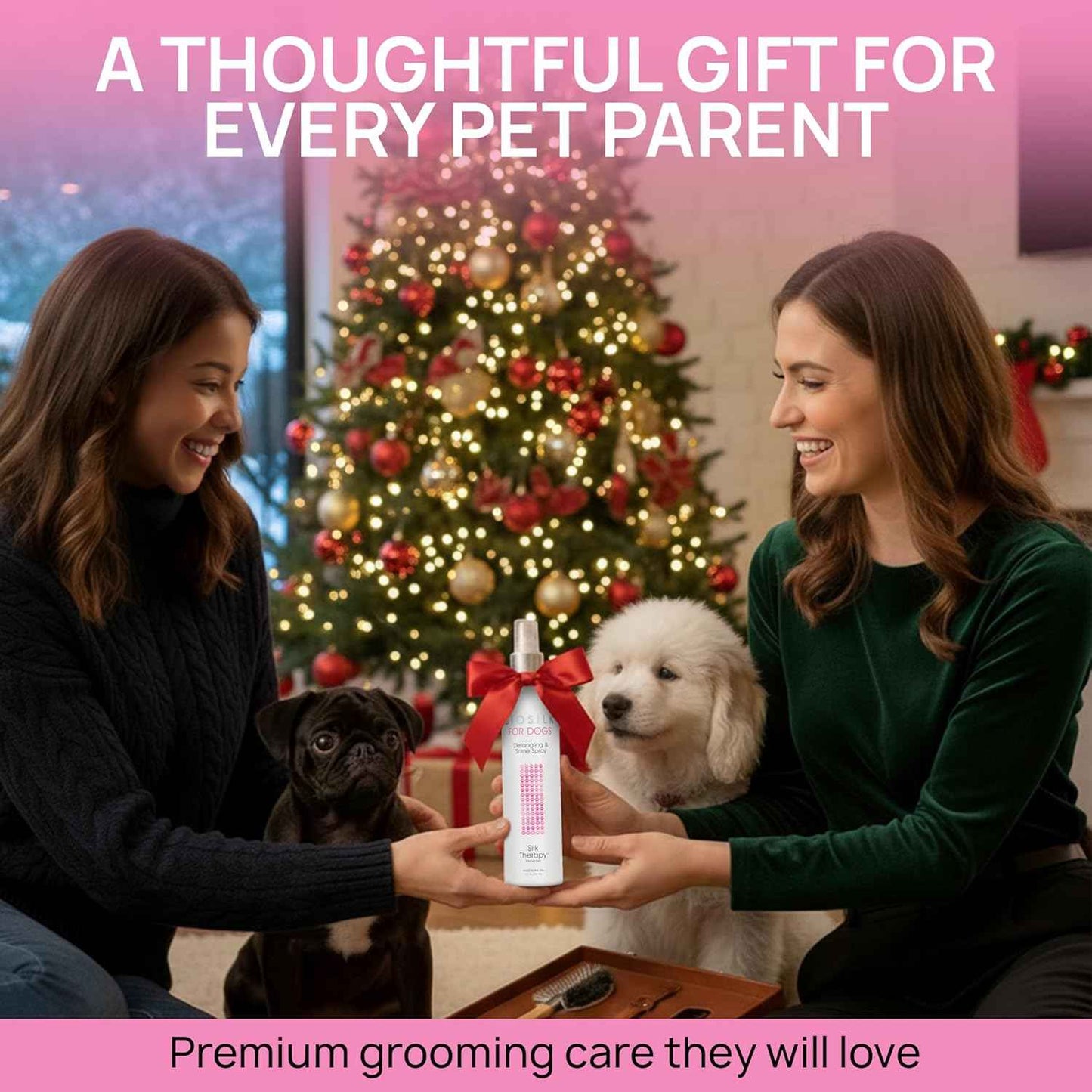 BioSilk Therapy Detangling Plus Shine Protecting Mist for Dogs | Best Detangling Spray For All Dogs and Puppies