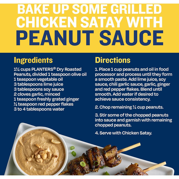 Planters unsalted dry roasted peanuts, 35 ounce, USA-grown and harvested
