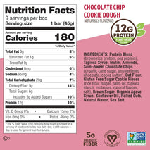 Lenny & Larry's Cookie-fied Bar - Chocolate Chip Cookie Dough Vegan Protein Bars