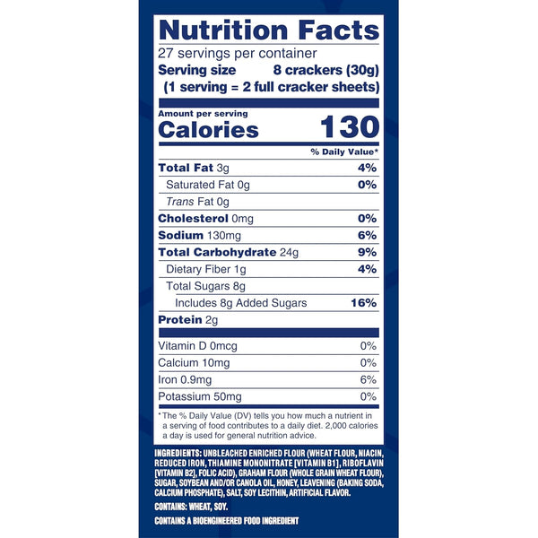 Honey Maid Graham Crackers, Party Size, 28.8 oz Box