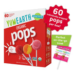 YumEarth Organic Pops Variety Pack, 60 Fruit Flavored Favorites Lollipops, Allergy Friendly, Gluten Free, Non-GMO, Vegan, No Artificial Dyes