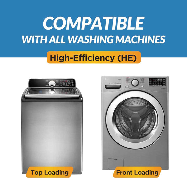 Washing Machine Cleaner Tablets | 24 Count 1-Year Supply | Formulated for Pet Owners | Pet-Friendly Deep Descaler | HE, Top & Front Load | Septic Safe & Eco-Friendly | Eliminates Odor & Residue