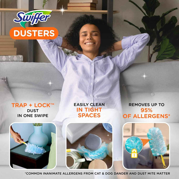 Swiffer TRAP + LOCK Dusters Refills, 10-count, Allergen-Grabbing Dusting