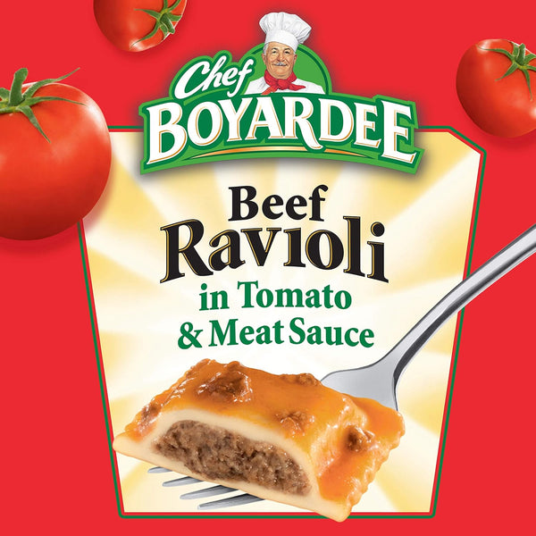 Chef Boyardee Beef Ravioli, 15 oz, 4 Pack - Delicious, Convenient Meal Ready in Minutes