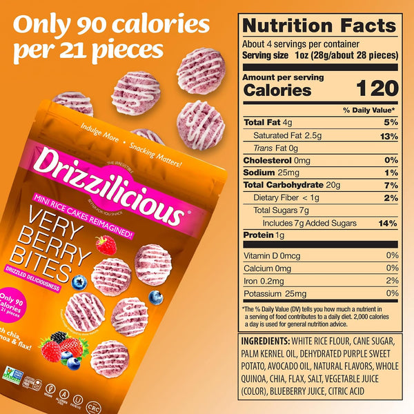 Mini Very Berry Rice Cakes, 4 oz, Pack of 2, Gluten Free, Vegan, Allergen Free
