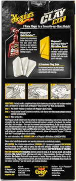 Meguiar's G191700 smooth surface clay kit for safe and easy car claying, glass finish results
