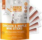 New Primal Snack Mates Chicken & Maple Sticks, Gluten Free, Low Sugar, High Protein Snacks for Kids