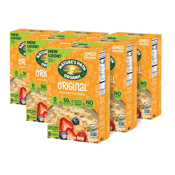 Nature's Path Organic Original Instant Oatmeal, 14 oz (Pack of 6), Non-GMO