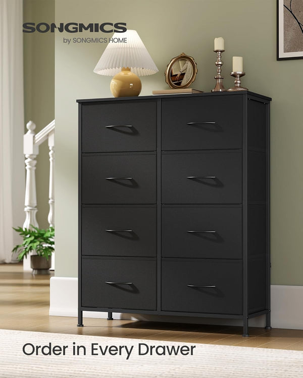 SONGMICS Dresser for Bedroom Storage Unit with 8 Non-Woven Fabric Drawers