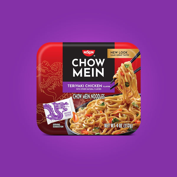 nissin chow mein noodles teriyaki chicken pack of 8 4 ounce servings