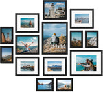 Vittanly 10 Pack Picture Frames Collage Wall Decor, Gallery Wall Frame Set for Wall or Tabletop Display, Engineered Wood and Shatter-resistant Plexiglass, Multi Sizes with 8x10, 5x7, 4x6 Frames, Black