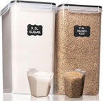 Extra Large Bulk Food Storage Containers with Airtight Lids for Kitchen and Pantry Organization