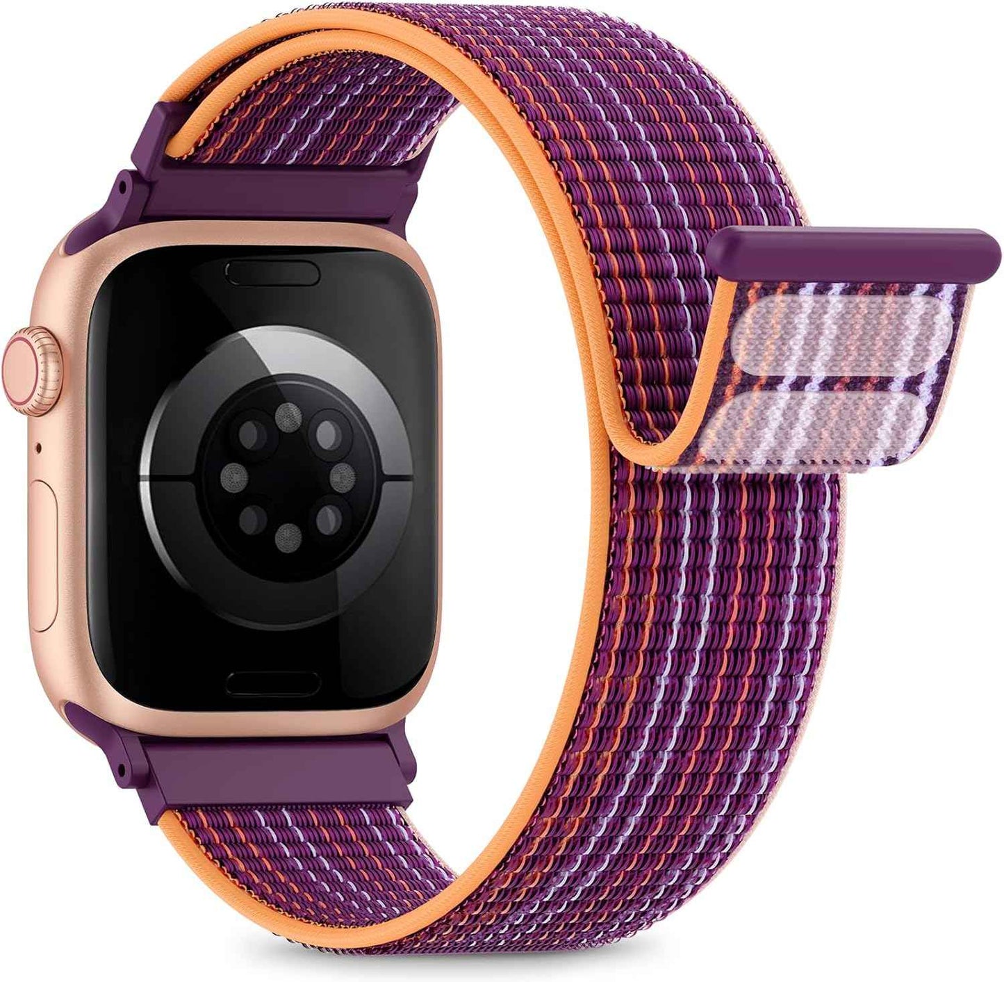 Nylon Loop Sport Band Compatible with Apple Watch Bands 44mm 45mm 46mm 49mm 42mm for Women Men, iWatch Wrist Straps for Ultra 3 2, Se, Series 11 10 9 8 7, Breathable, Soft Band Ideal for Outdoor