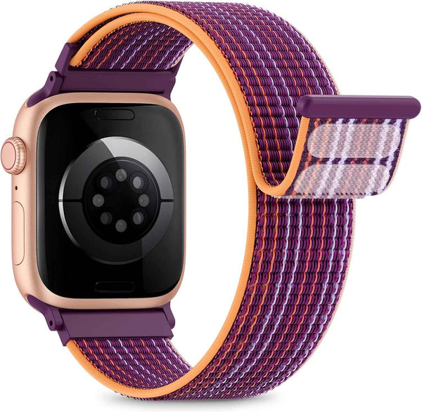Nylon Loop Sport Band Compatible with Apple Watch Bands 44mm 45mm 46mm 49mm 42mm for Women Men, iWatch Wrist Straps for Ultra 3 2, Se, Series 11 10 9 8 7, Breathable, Soft Band Ideal for Outdoor