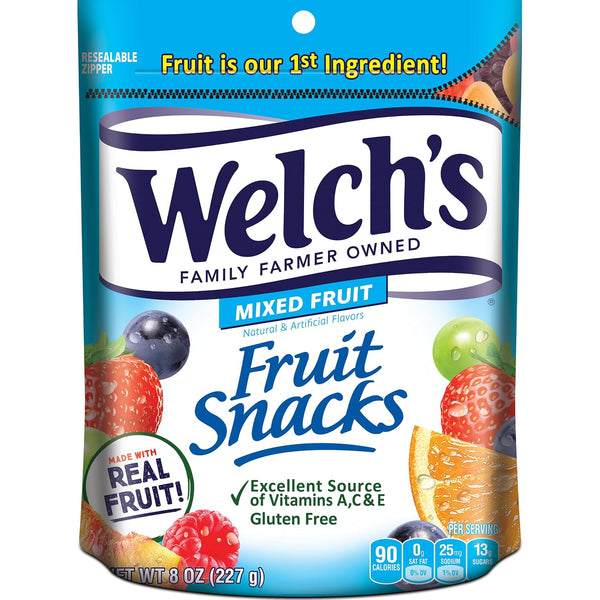 Welch's Fruit Snacks, Mixed Fruit Resealable Snack Pack, Gluten Free, 28oz Snack Pack (Pack of 1)