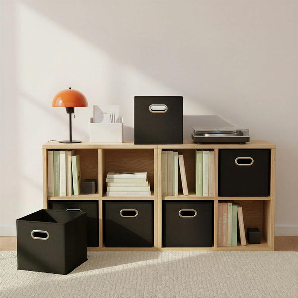 Household Essentials Foldable Fabric Storage Bins 6 Piece Set