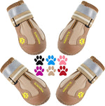 Qumy dog shoes, large dog boots, medium dog paw protectors for winter, snow, hot pavement, rainy weather, outdoor walking, indoor hardfloors