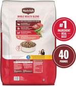 rachael ray nutrish real beef dry dog food adult dogs 40 lb whole health blend