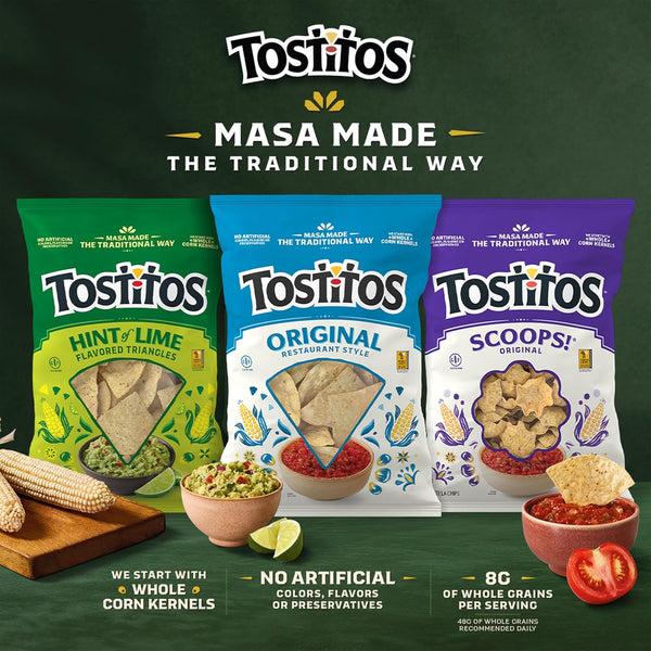 Tostitos Tortilla Chips and Dip Pack, 3 Oz Crispy Rounds and 3.8 Oz Medium Dip