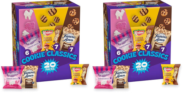 Assorted Cookie Classics Variety Pack with 20 Pouches